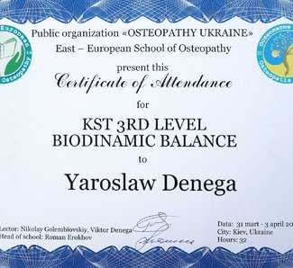 CST 3rd Level Biodynamic Balance 